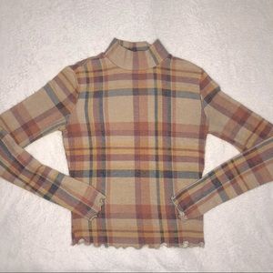 Plaid Turtleneck